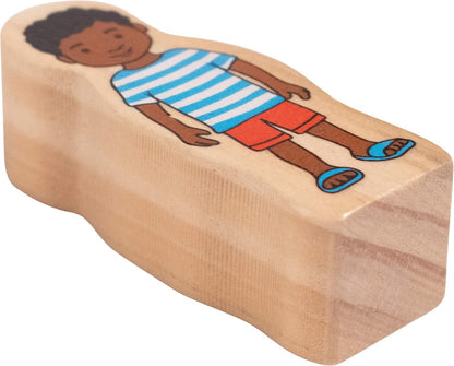 30-Piece Wooden Doll Set