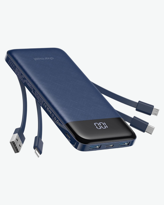 Portable Charger with Built in Cables