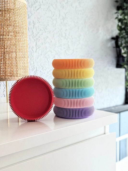 Minimalist Rainbow Coaster Set