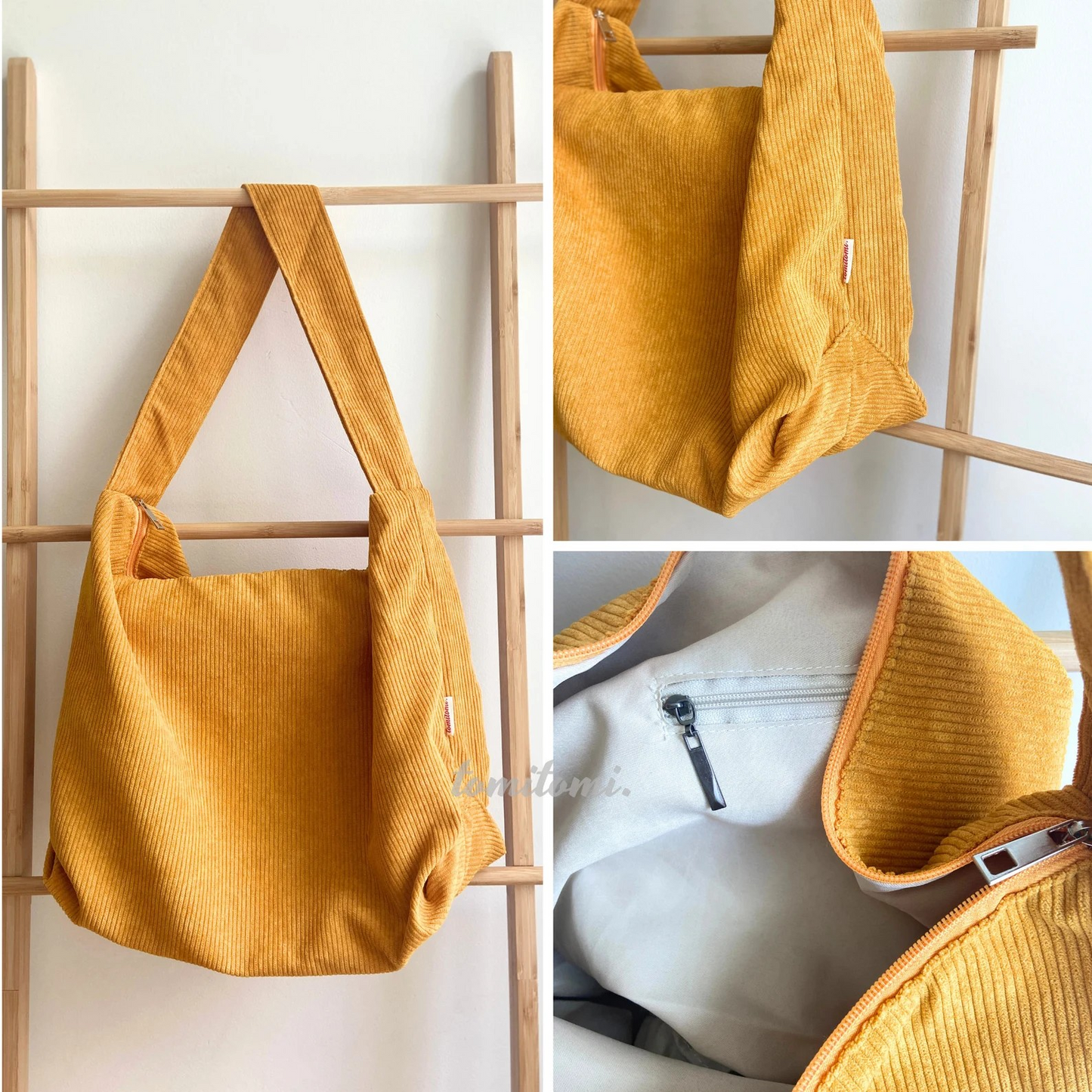 Cute Retro Corduroy Tote Bag