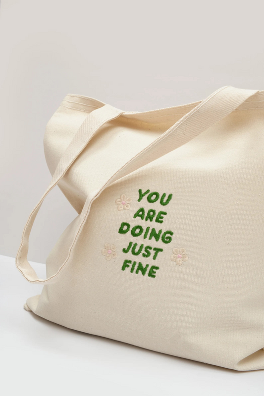 Tote Bag with Flowers