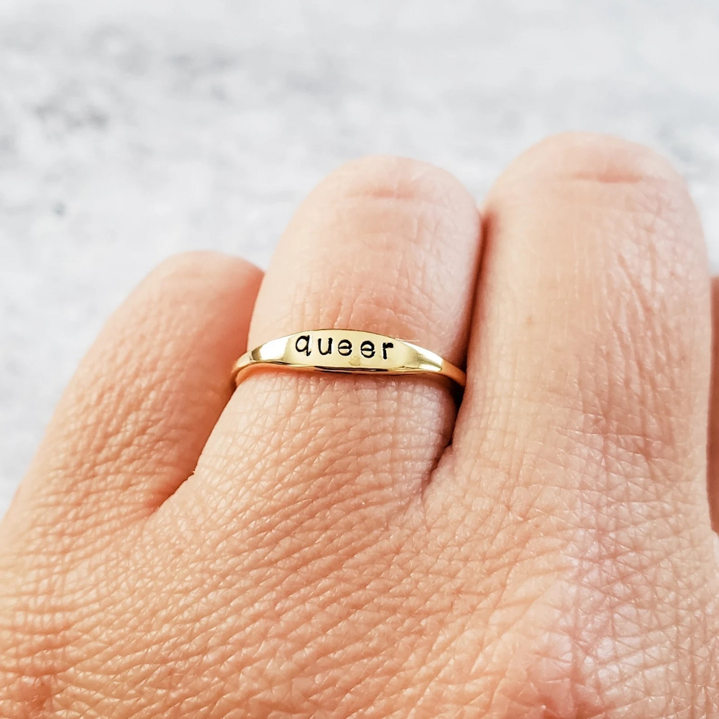 QUEER Dainty Ring 🏳️‍🌈